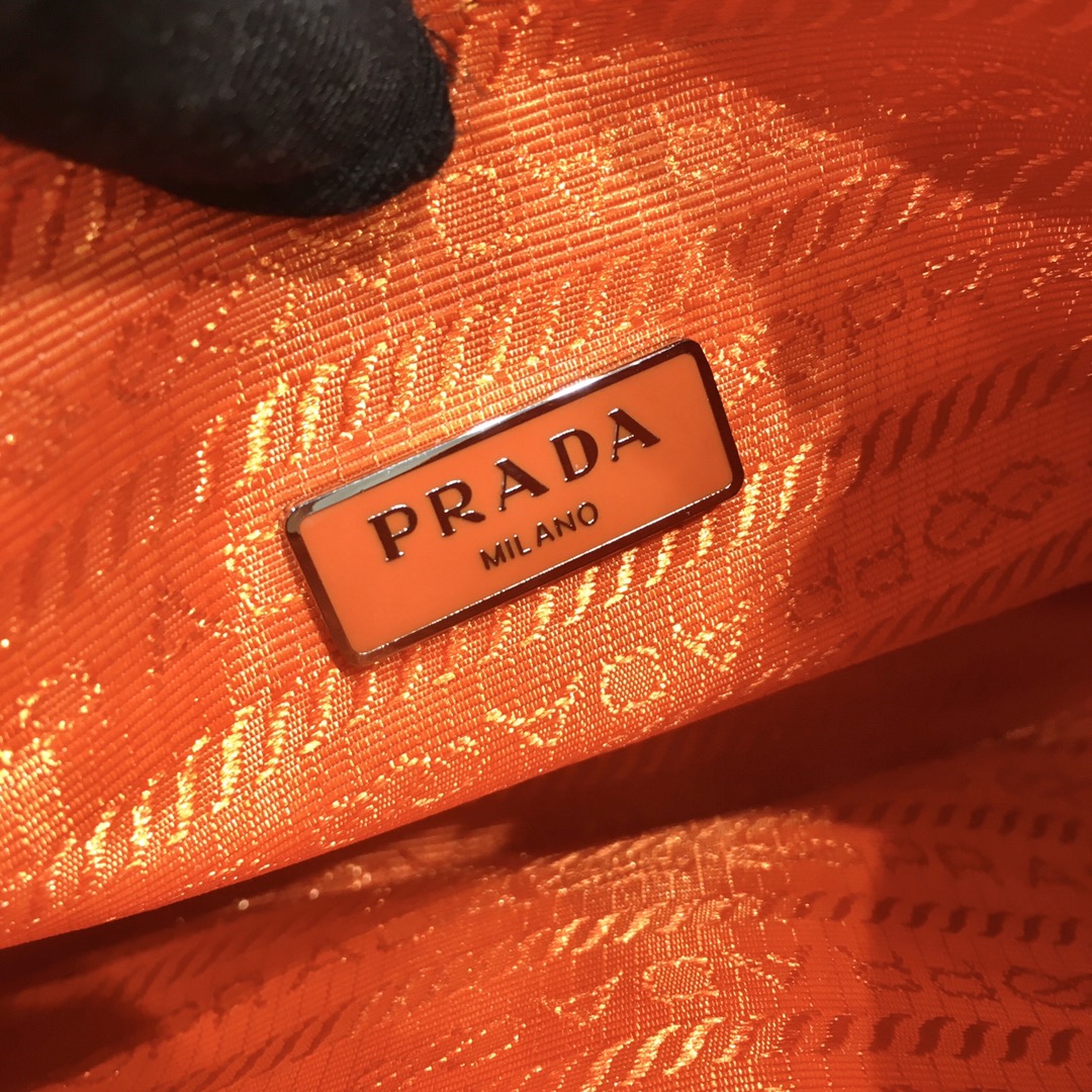 Prada Mini Re Nylon Re Edition 2000 Hobo Bag Handbag Orange 1NE515